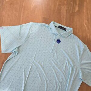 RLX Ralph Lauren Men's All Over Print Golf Polo Stretch Light Green XXL NWT